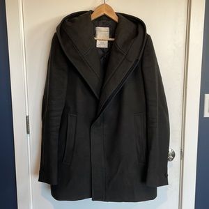 Stephan Schneider men’s charcoal jacket with oversized hood